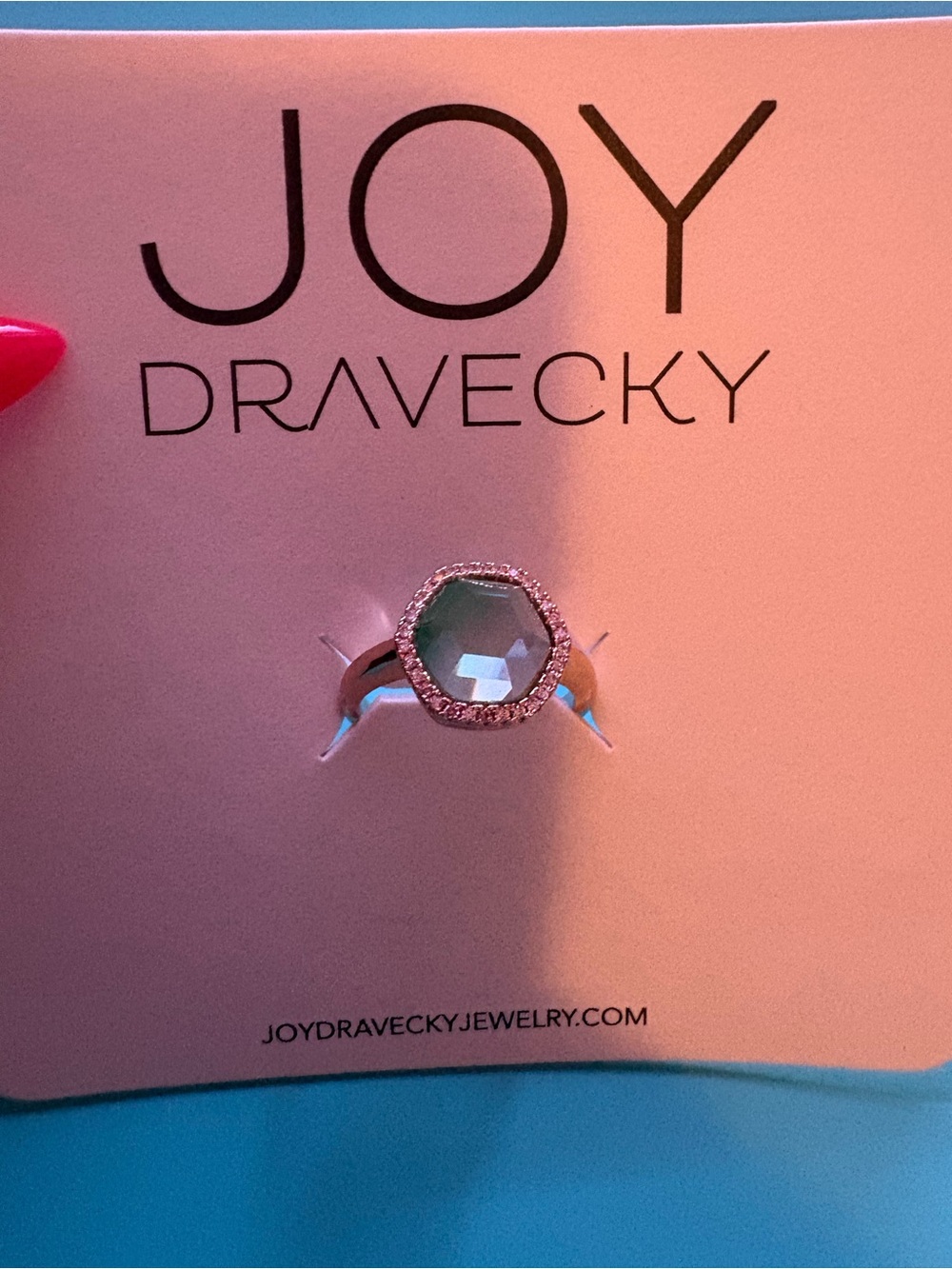 Joy Dravecky Mint Green Halo Ring
